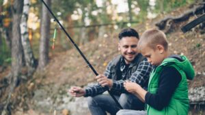 Father-son fishing