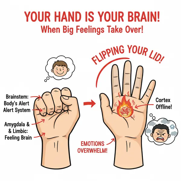 Child Brain Flipping Your Lid Illustration