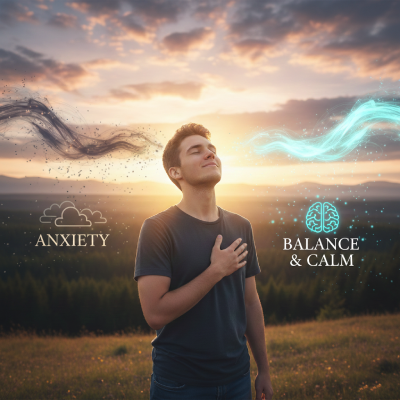 Neurofeedback for anxiety illustration